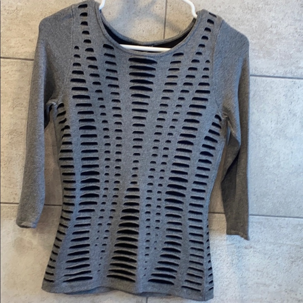 Faux tear sweater